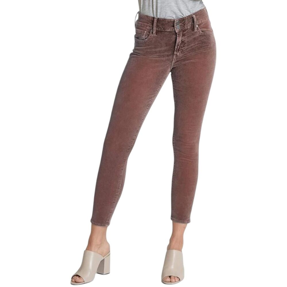 EUC Dear John Gisele High Waisted‎ Skinny Corduroy Jeans Sz 26 Tea Rose Stretch